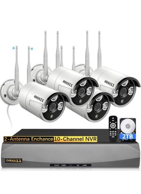 2K 3.0MP Wireless Security Camera System, Surveillance NVR Kits with 2TB Hard