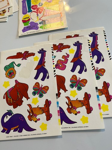 Vintage Stickers Lot Cats Current Highlights Teacher Stickers Animals Easter - Picture 5 of 10