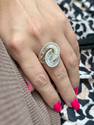 Effy 14k Solid Yellow Gold & Diamond Infinity Loop Ring 1.91ctw