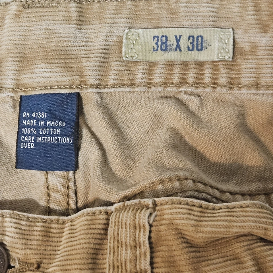 Polo Ralph Laruen Preppy Corduroy Pants 38x30 Beige Pants Trousers Vtg - Image 2 of 4