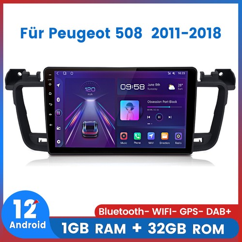 1+32GB Autoradio Navi Für Peugeot 508 2011-2018 Android 12.0 GPS BT WIFI FM DAB+