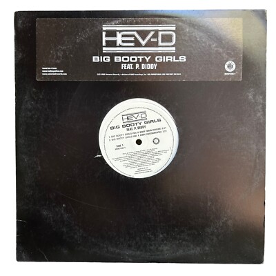 Hev-D, P. Diddy - Big Booty Girls 12  Single Record Bad Boy UNIR21383-1