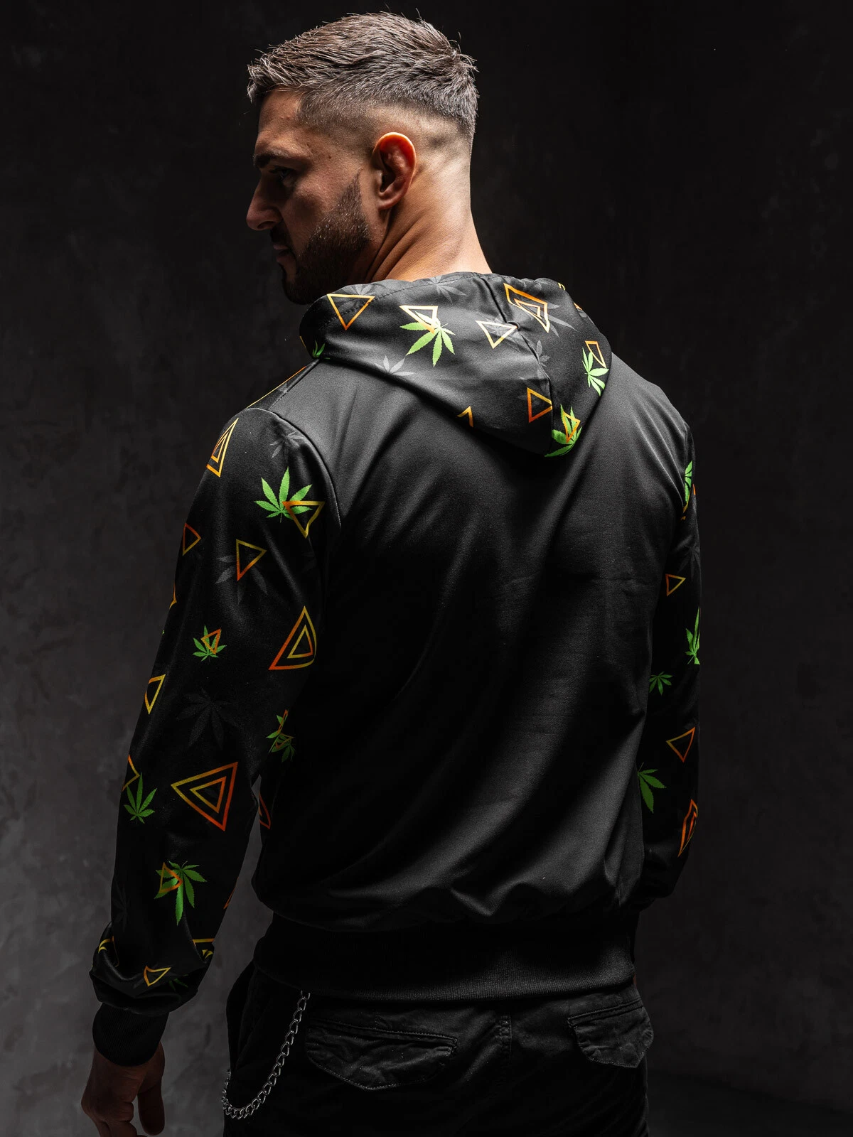 SACAI Sweatshirt Hoodie Kapuzenpullover Pullover Print Aufdruck Men Herren BOLF Motiv