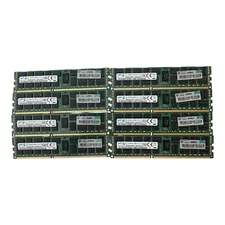LOT OF 8 Samsung 8GB 2Rx4 PC3-10600R Server Memory RAM M393B1K70DH0-YH909