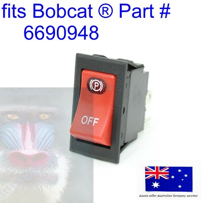 fits Bobcat ROCKER BRAKE SWITCH PARK LOCK 6690948 6676536 ILLUMINATED ...