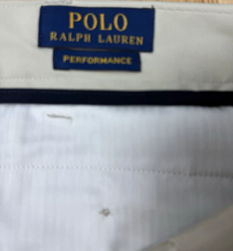 Polo Ralph Lauren PERFORMANCE Golf Beige Marfil Elastizado Hombres Pantalones Clásicos 34x30 Foto 2 de 4