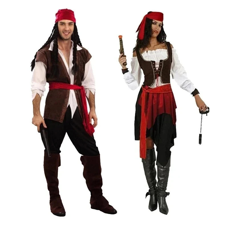 Disfraz de Pirata Piratas del Caribe Capitán Jack Sparrow Hombre Mujer