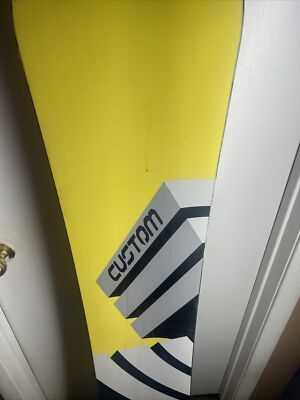 Vintage 2003 Burton Custom 158 Cm Snowboard Silver Yellow Mens