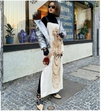 Zara AW19 Women Statue Print Dress Oyster White 0264/677 Size S NWT