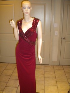 venus burgundy dress