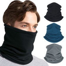Winter Neck Gaiter Scarf Mask Fleece Snow Neck Warmer Windproof Half Face Hood