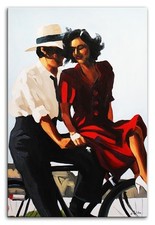 Jack Vettriano - 90x60cm Dipinto a Olio Mano Tela Autografato Murale G93621