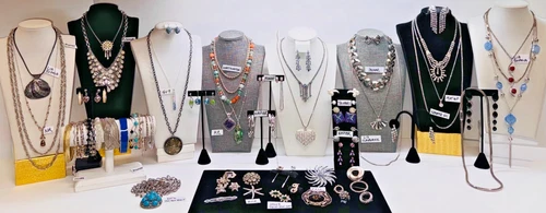 PRIVATE LISTING FOR JENCY -- 80 PIECE SILVER TONE VINTAGE JEWELRY LOT