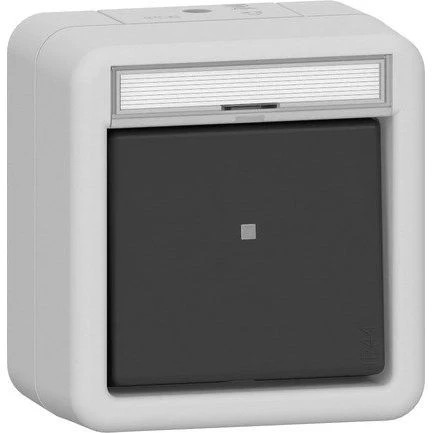 Gira - Installationsschalter Wipp-Kontroll 311630 Auswe Bsf Wg Ap Grau-image