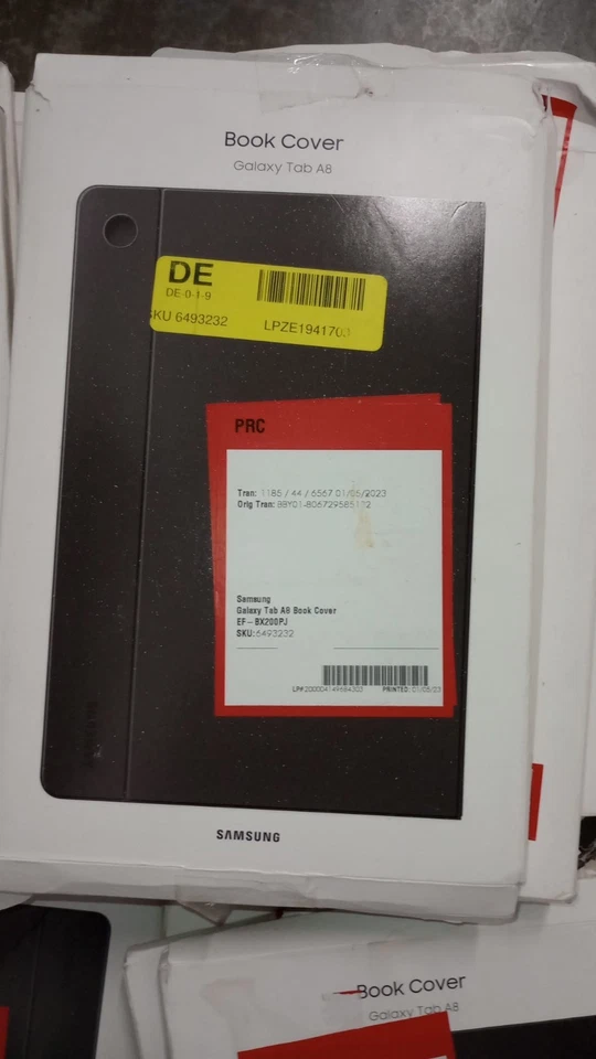 Funda libro plegable genuina Samsung Galaxy Tab A8 oscura/gris (lote de 50) Foto 2 de 4