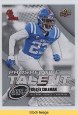 2025 Upper Deck World of Sports Prospective Talent Khari Coleman #329 READ o1h