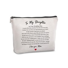Pwrlveiut Wedding Gift for Bride from Mom Bridal Shower Gift Travel Makeup Ba...