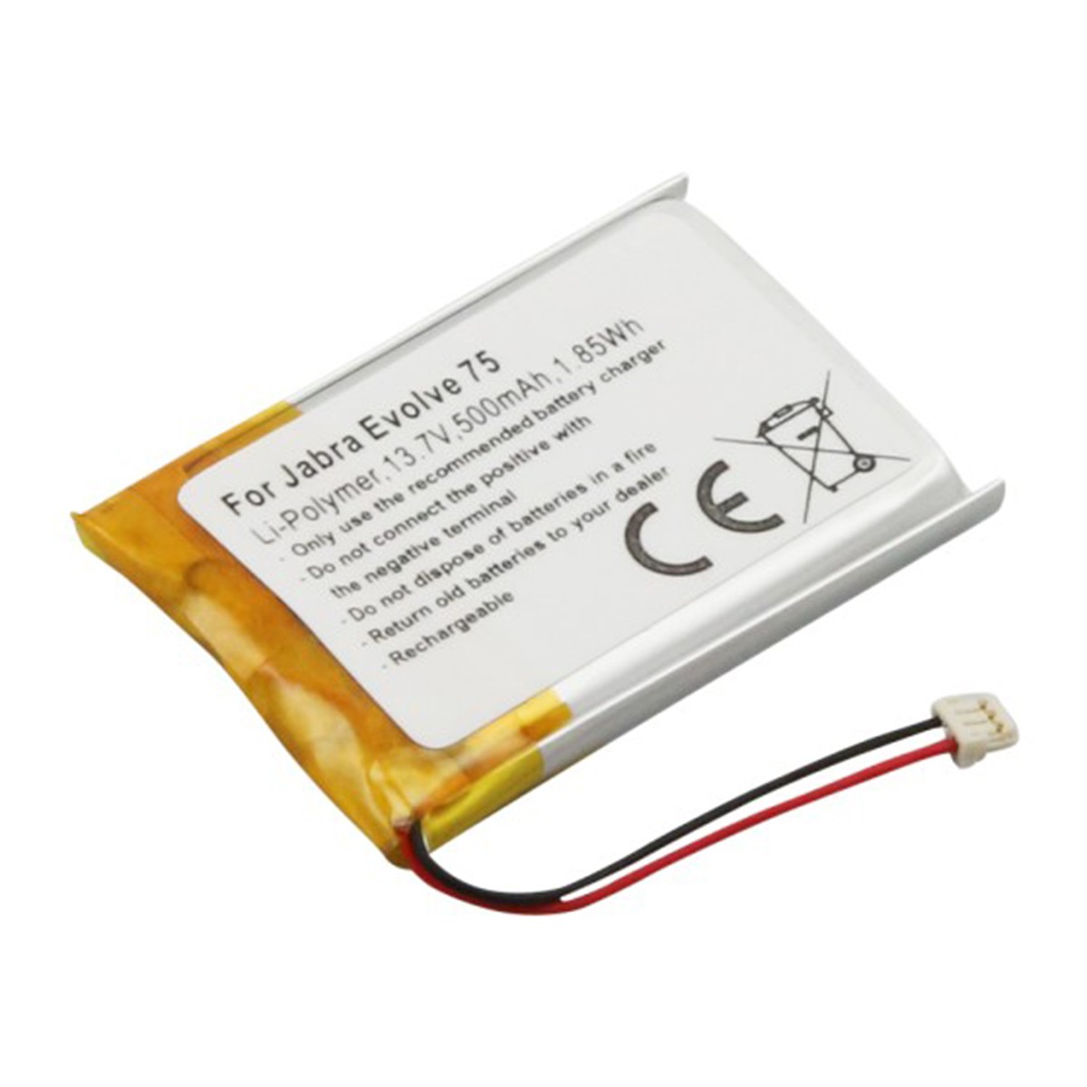 Batterie Jabra Evolve 75 par Avizar Lithium-Polymère 3.7V 500mAh