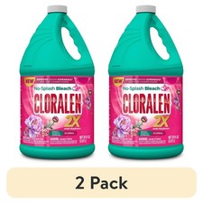 2 Pk No-Splash Liquid Scented Bleach, All Purpose Cleaner - Floral Scent, 12 fl