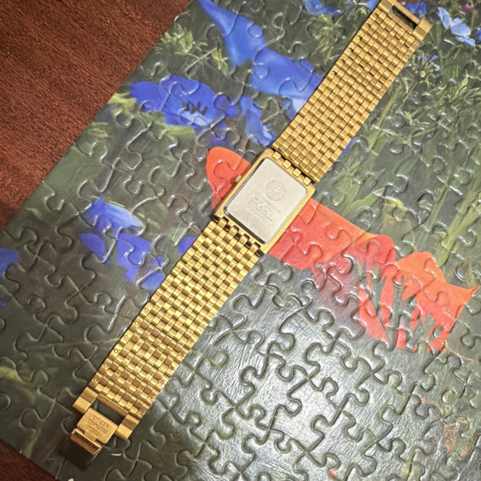 Citizen Quartz Gold Rectangular Religious Wristwa… - image 6