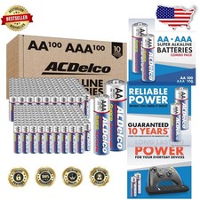 ACDelco 200pc AA AAA Battery Combo Pack - Super Alkaline, Reclosable 0.54 per gallon