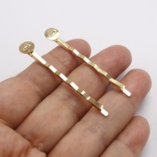25Pcs Gold Heavy-Duty Bobby Pins 55mm Strong Metal Hair Clips with Blank Pads