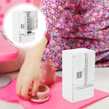 Miniature Wooden Refrigerator Mini Fridge for Doll House Mini Scene Decoration