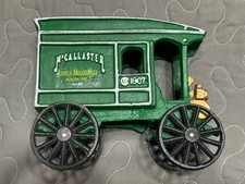 Vintage Cast Iron 1907 McCallaster General Merchantile Delivery Truck Great Cond