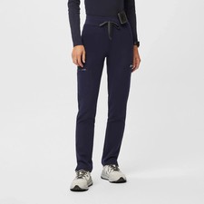 Figs Yola High-Rise Slim Scrub Pant in Navy, Size Medium