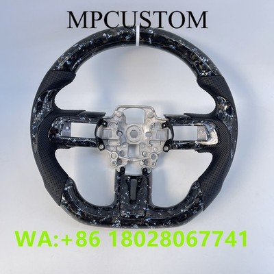 Real Forged Carbon Fiber Steering Wheel Fit For Ford Mustang Shelby GT 2018-2023