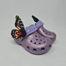 Crocs Kids Classic IAM Butterfly Clog Size 4c 211262 Mystic Purple Toddlers