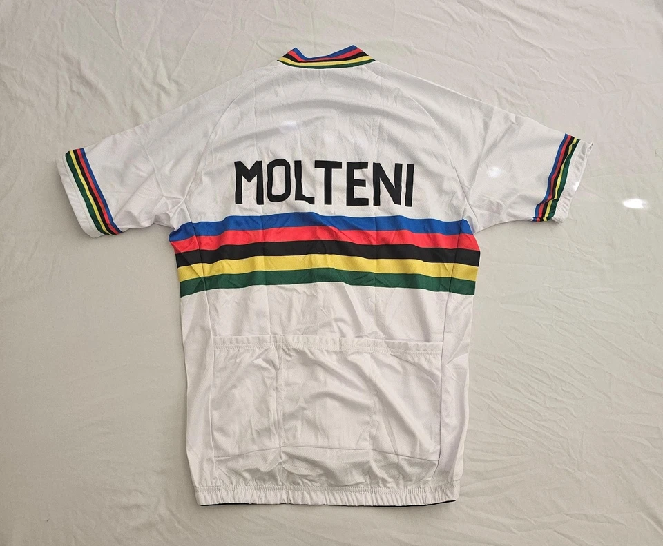 Футболка чемпиона мира по велоспорту 1971 года с автографом Эдди Меркса Molteni *ДОКАЗАТЕЛЬСТВО* - Изображение 2 из 3