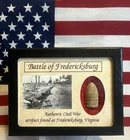 Civil War Bullet from The Battle of Fredericksburg, VA with Display Case & COA