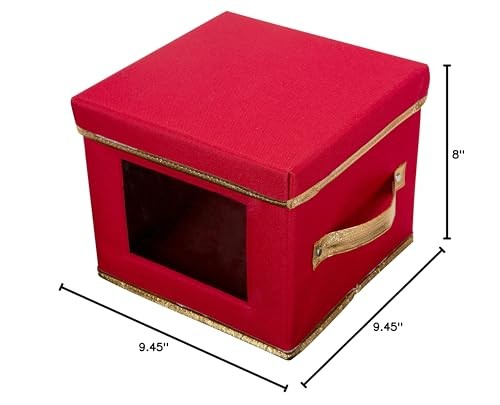Simplify Holiday Salad Plate Dinnerware Storage Box with 12 Felt Dividers, China - Picture 12 of 12