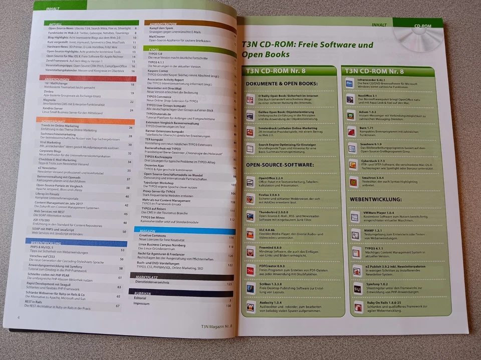 German computer magazine with CD t3n Open Source & Web #8 2007 - Image 4 of 4