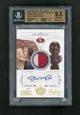 2010 National Treasures #16 JOE MONTANA GAME USED Patch Auto BGS 9.5 / 10 MINT