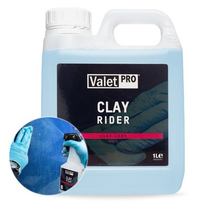 VALETPRO CLAY RIDER 1L CLAY LUBER LUBRICANT GLIDE FOR CLAY BAR MITT CLOTH