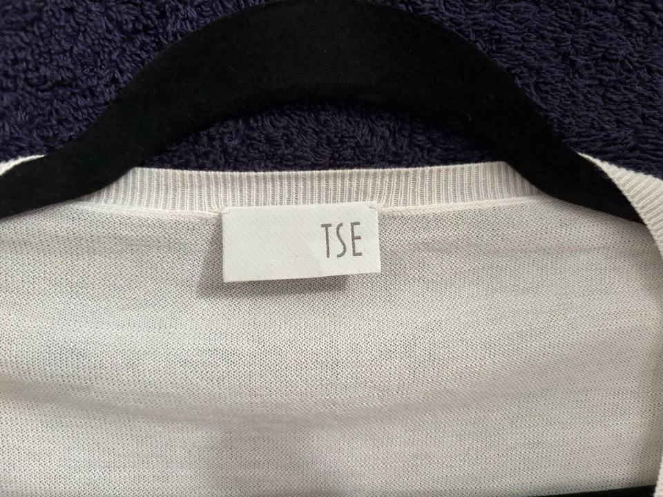 NWOT TSE lightweight 3/4 sleeve white tie-front cardigan - large - Image 4 of 4