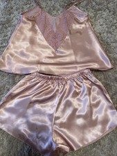 Satin And Lave Shorty Pyjamas Size Small