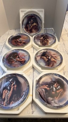 Bradford Exchange Native American  Soul Mates  Plates , Lot Of 7 Plates 8.5 