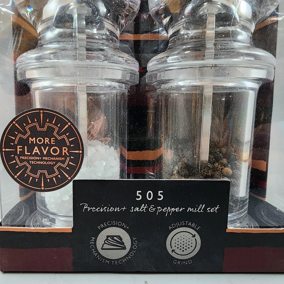 Cole & Mason 505 Acrylic Salt and Pepper Mill Set - New - Image 3 of 4