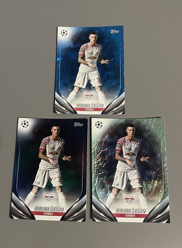 Topps UEFA Champions League 2024 Benjamin Sesko X3 Tarjetas Base - 55/75 - 151/250 - Imagen 1 de 2