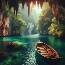 Digital Image Picture Photo Wallpaper Background Desktop Art Boat Lagoon #A300