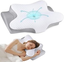 Cervical Memory Foam Pillow for Neck Pain Relief Ergonomic Neck Support Pillow