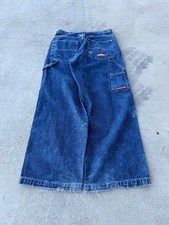 Vintage Jnco Blue Crown Jeans Cargo 34x32 Baggy Y2k Fast Shipping