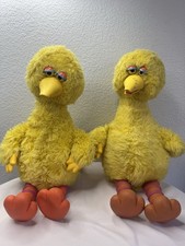 Vintage 1986 Sesame Street Big Bird Talking Plush Ideal Toy Lot 2 Works / Parts