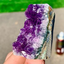 74G Natural Amethyst geode quartz cluster crystal specimen Healing A383