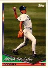 1994 Topps Mitch Webster #382 Los Angeles Dodgers Baseball Card