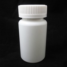 10 Pill Bottle Storage Container Tin Vial White 100Ml Screw Cap Jar Medicine