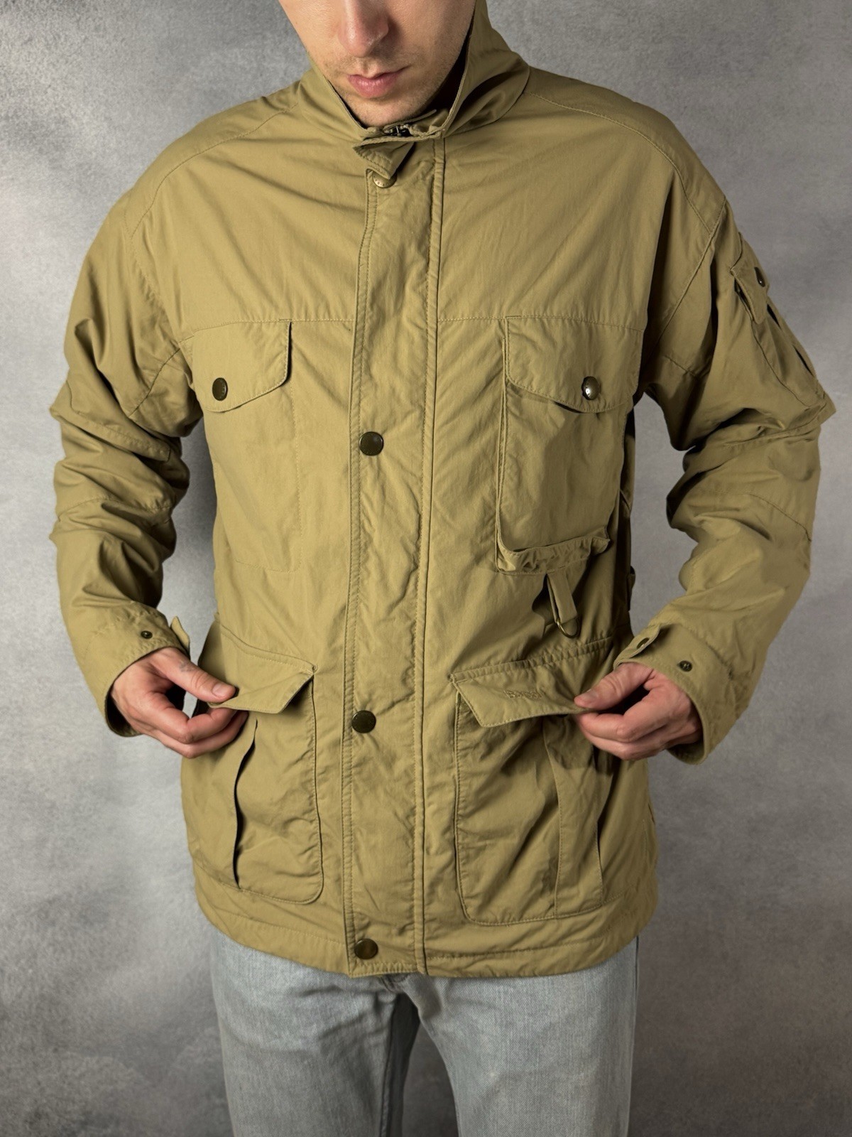 Barbour Explorer Jacket Camel Multipocket Zip Men… - image 2